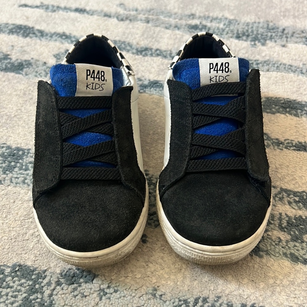 P448 Black and Blue Checkered Sneakers